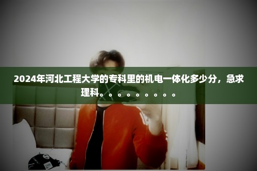 2024年河北工程大学的专科里的机电一体化多少分，急求理科。。。。。。。。。