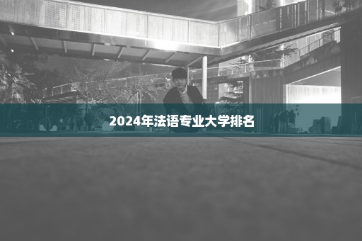 2024年法语专业大学排名