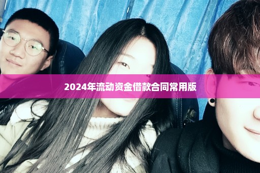 2024年流动资金借款合同常用版