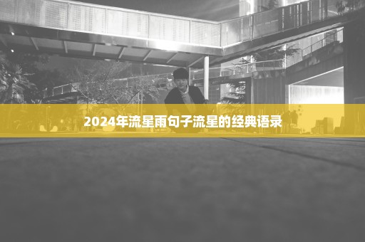 2024年流星雨句子流星的经典语录