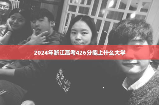 2024年浙江高考426分能上什么大学
