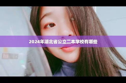 2024年湖北省公立二本学校有哪些