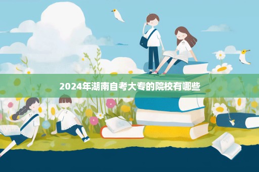 2024年湖南自考大专的院校有哪些