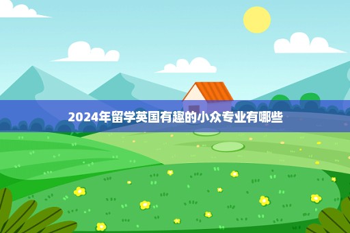 2024年留学英国有趣的小众专业有哪些