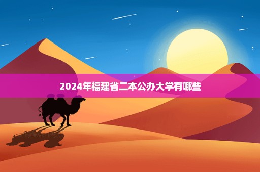 2024年福建省二本公办大学有哪些