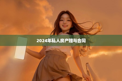 2024年私人房产赠与合同