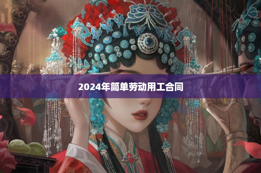 2024年简单劳动用工合同