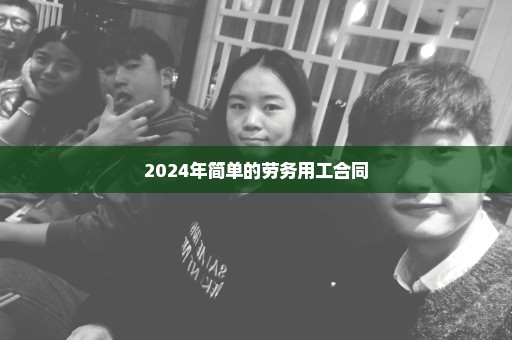 2024年简单的劳务用工合同