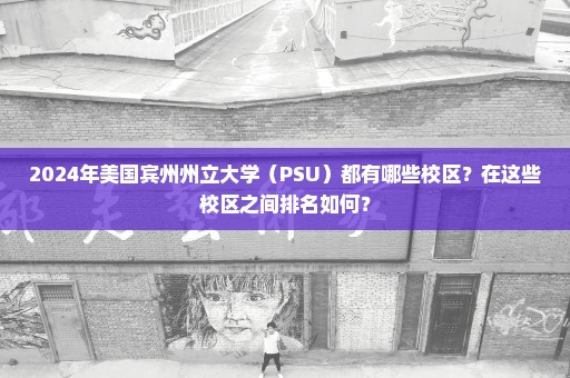 2024年美国宾州州立大学（PSU）都有哪些校区？在这些校区之间排名如何？
