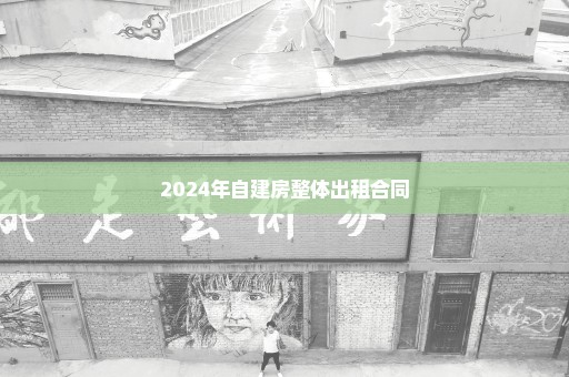 2024年自建房整体出租合同