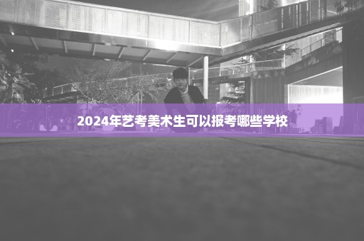 2024年艺考美术生可以报考哪些学校