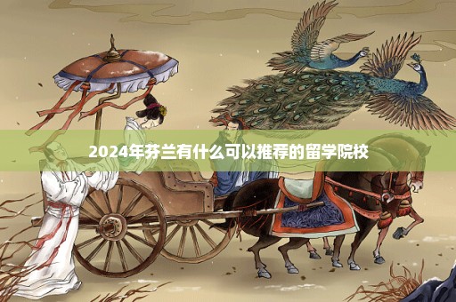 2024年芬兰有什么可以推荐的留学院校
