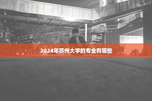 2024年苏州大学的专业有哪些