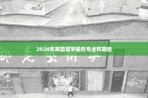 2024年英国留学稀有专业有哪些