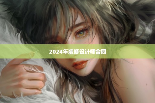 2024年装修设计师合同