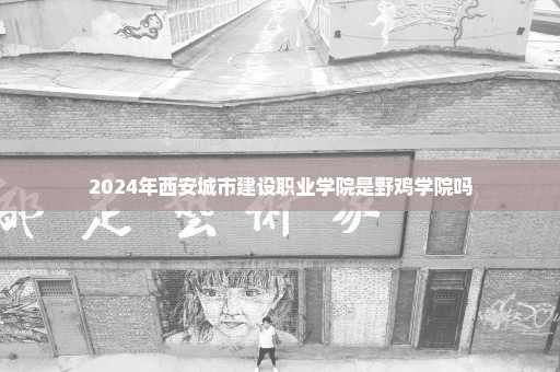 2024年西安城市建设职业学院是野鸡学院吗