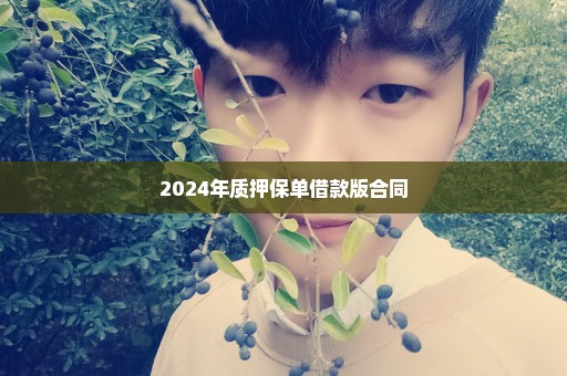 2024年质押保单借款版合同