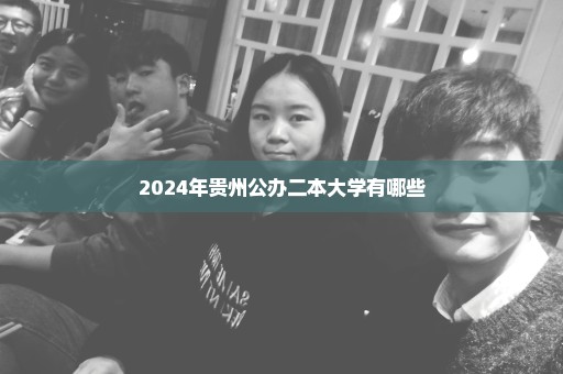 2024年贵州公办二本大学有哪些