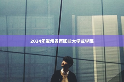 2024年贵州省有哪些大学或学院