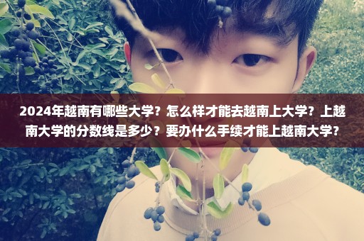 2024年越南有哪些大学？怎么样才能去越南上大学？上越南大学的分数线是多少？要办什么手续才能上越南大学？
