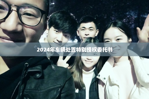 2024年车辆处置特别授权委托书