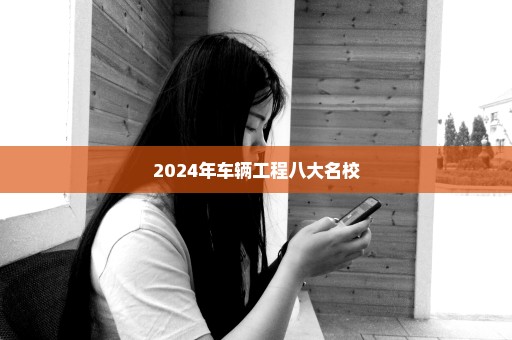 2024年车辆工程八大名校