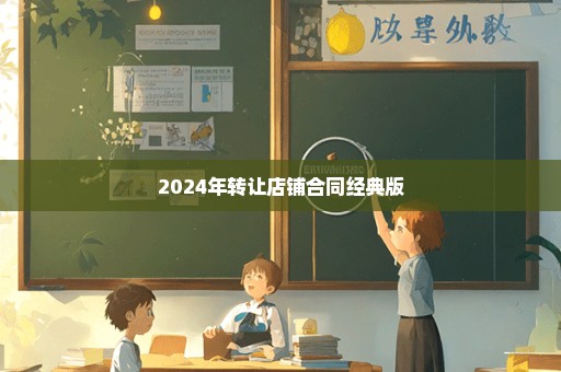 2024年转让店铺合同经典版