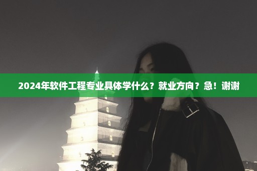 2024年软件工程专业具体学什么？就业方向？急！谢谢