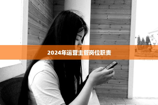 2024年运营主管岗位职责