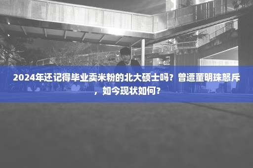 2024年还记得毕业卖米粉的北大硕士吗？曾遭董明珠怒斥，如今现状如何？