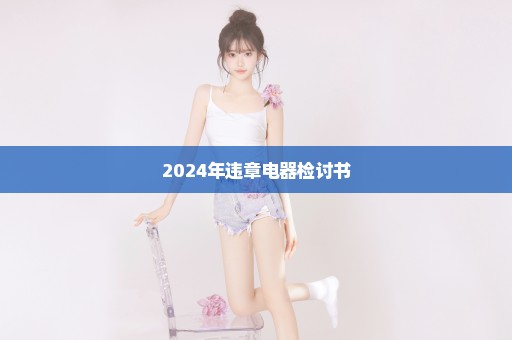 2024年违章电器检讨书