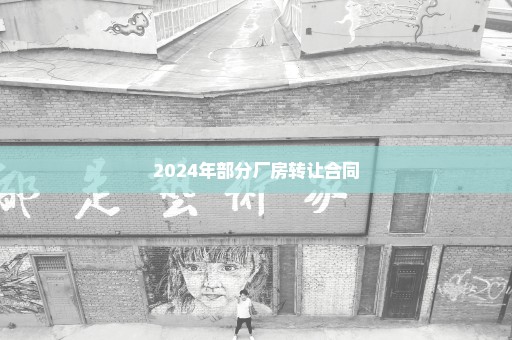 2024年部分厂房转让合同