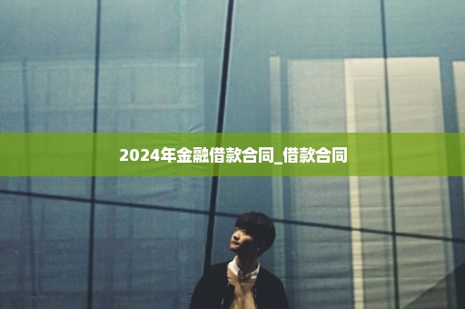 2024年金融借款合同_借款合同
