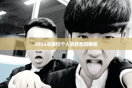 2024年银行个人贷款合同模板