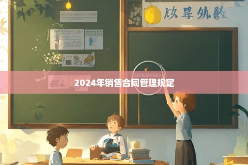 2024年销售合同管理规定