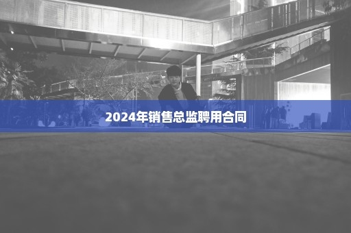 2024年销售总监聘用合同