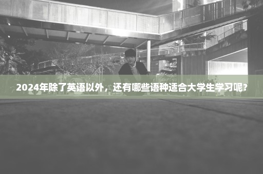2024年除了英语以外，还有哪些语种适合大学生学习呢？