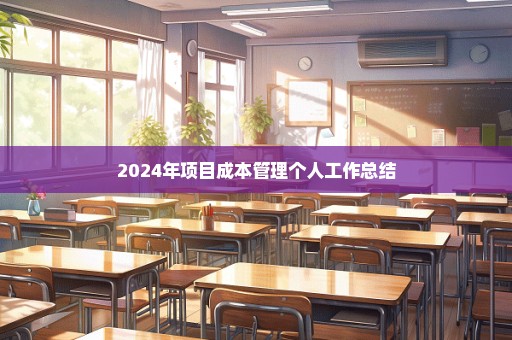 2024年项目成本管理个人工作总结