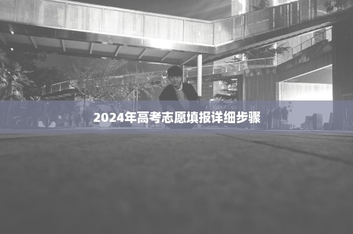 2024年高考志愿填报详细步骤