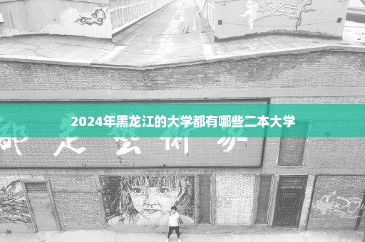 2024年黑龙江的大学都有哪些二本大学