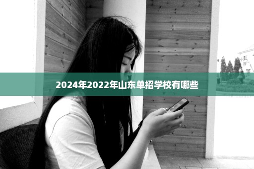 2024年2022年山东单招学校有哪些