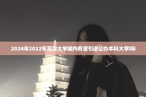 2024年2022年高淳大学城内有望引进公办本科大学吗I