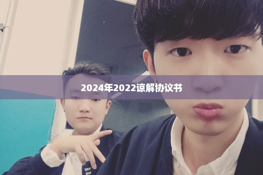 2024年2022谅解协议书