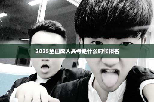 2025全国成人高考是什么时候报名