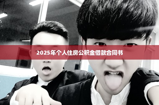 2025年个人住房公积金借款合同书