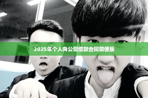 2025年个人向公司借款合同简便版