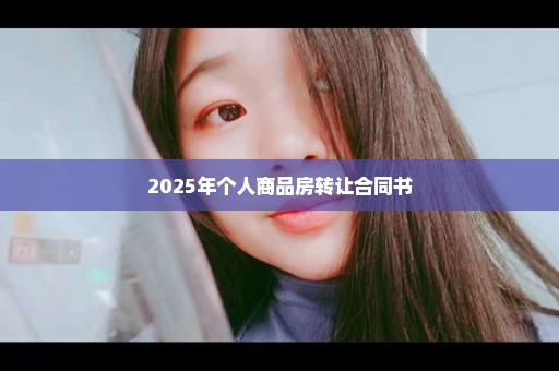 2025年个人商品房转让合同书