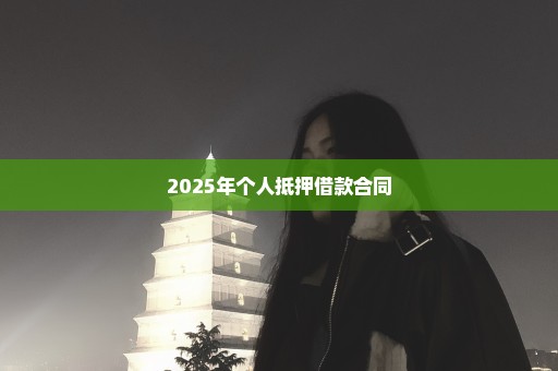 2025年个人抵押借款合同