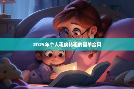 2025年个人租房转租的简单合同