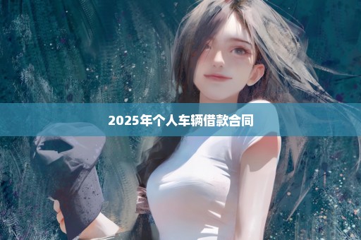 2025年个人车辆借款合同